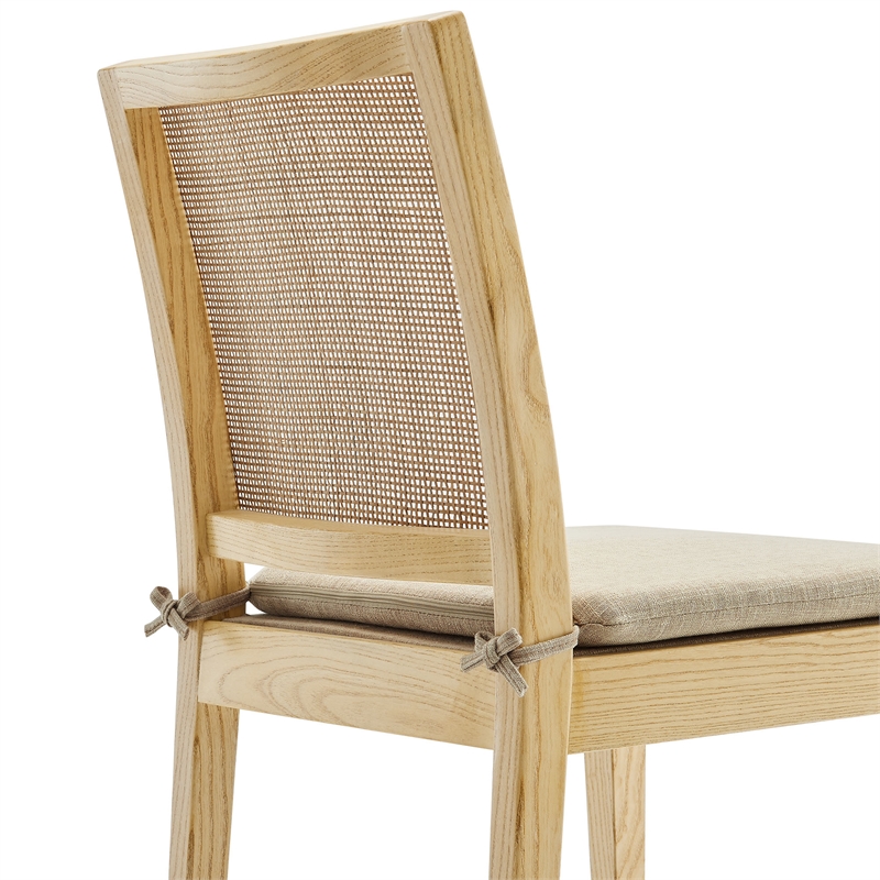 Maklaine Modern / Contemporary Dining Chair in Natural Finish