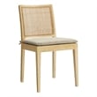 Maklaine Modern / Contemporary Dining Chair in Natural Finish