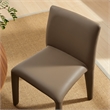 Maklaine Contemporary Fully Upholstered Dining Chair in Mushroom Brown