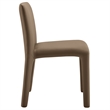Maklaine Contemporary Fully Upholstered Dining Chair in Mushroom Brown