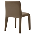 Maklaine Contemporary Fully Upholstered Dining Chair in Mushroom Brown