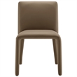 Maklaine Contemporary Fully Upholstered Dining Chair in Mushroom Brown