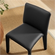 Maklaine Contemporary Fully Upholstered Dining Chair in Black