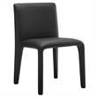 Maklaine Contemporary Fully Upholstered Dining Chair in Black