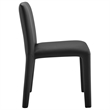 Maklaine Contemporary Fully Upholstered Dining Chair in Black