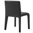 Maklaine Contemporary Fully Upholstered Dining Chair in Black