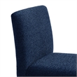 Maklaine Contemporary Fully Upholstered Dining Chair in Navy