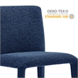 Maklaine Contemporary Fully Upholstered Dining Chair in Navy