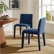 Maklaine Contemporary Fully Upholstered Dining Chair in Navy