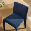 Maklaine Contemporary Fully Upholstered Dining Chair in Navy