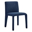 Maklaine Contemporary Fully Upholstered Dining Chair in Navy