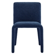 Maklaine Contemporary Fully Upholstered Dining Chair in Navy