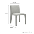Maklaine Contemporary Fully Upholstered Dining Chair in Dove Gray