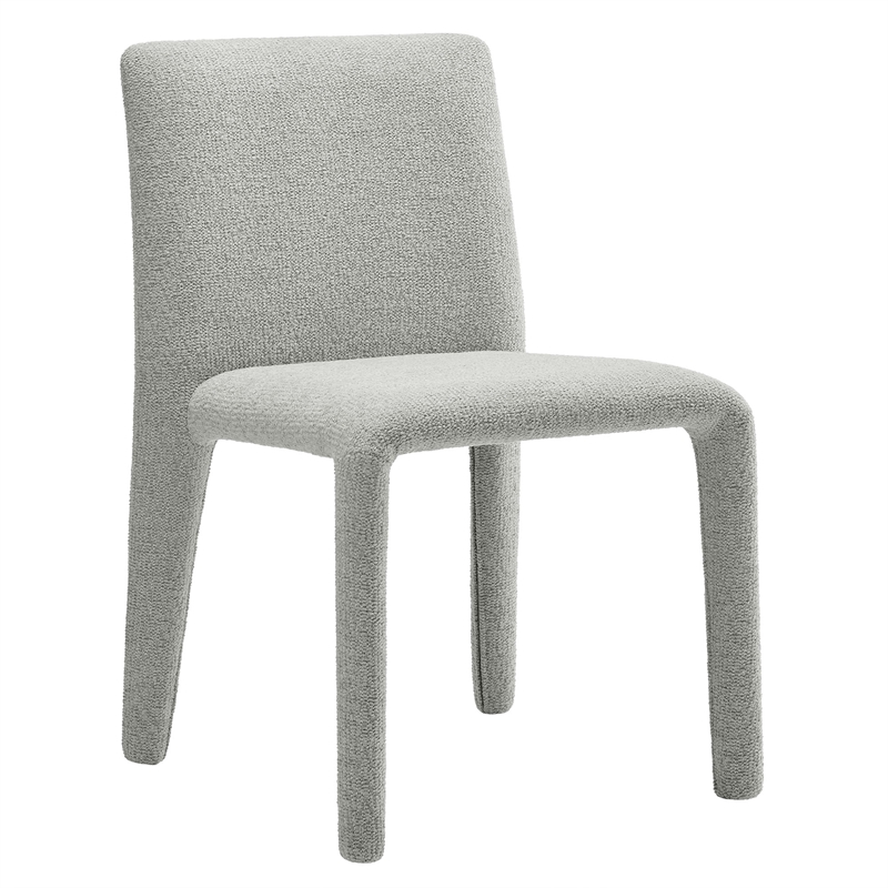 Maklaine Contemporary Fully Upholstered Dining Chair in Dove Gray