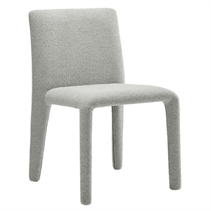 Maklaine Contemporary Fully Upholstered Dining Chair in Dove Gray