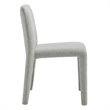 Maklaine Contemporary Fully Upholstered Dining Chair in Dove Gray