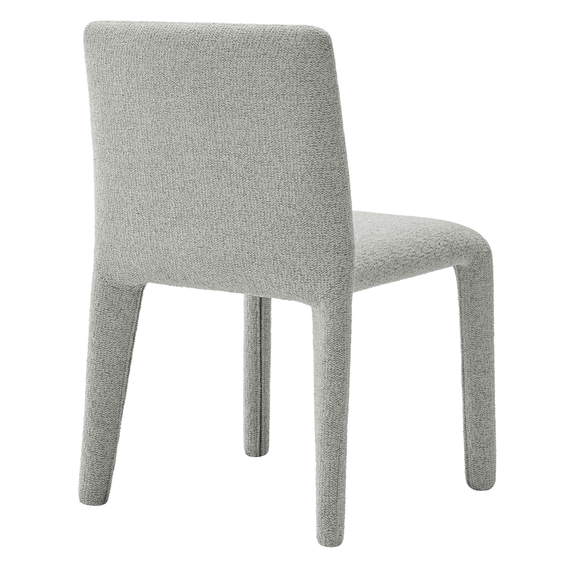 Maklaine Contemporary Fully Upholstered Dining Chair in Dove Gray