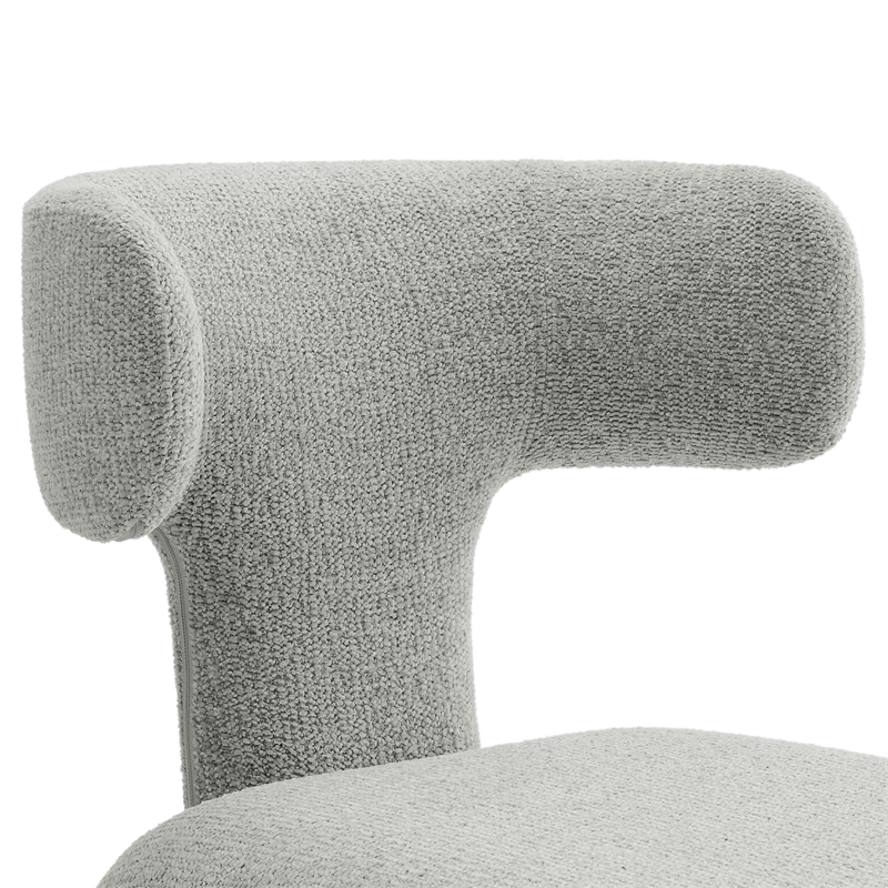 Maklaine Contemporary Fully Upholstered Dining Chair in Dove Gray