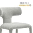 Maklaine Contemporary Fully Upholstered Dining Chair in Dove Gray