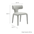 Maklaine Contemporary Fully Upholstered Dining Chair in Dove Gray