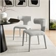 Maklaine Contemporary Fully Upholstered Dining Chair in Dove Gray