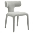 Maklaine Contemporary Fully Upholstered Dining Chair in Dove Gray