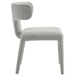 Maklaine Contemporary Fully Upholstered Dining Chair in Dove Gray