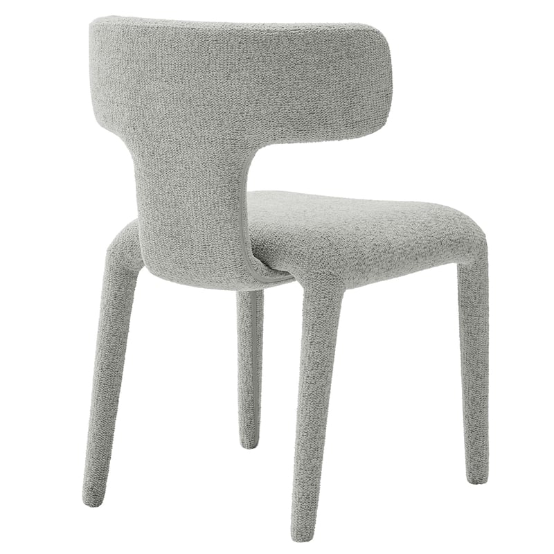 Maklaine Contemporary Fully Upholstered Dining Chair in Dove Gray