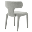 Maklaine Contemporary Fully Upholstered Dining Chair in Dove Gray