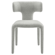 Maklaine Contemporary Fully Upholstered Dining Chair in Dove Gray