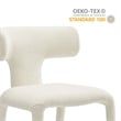 Maklaine Contemporary Fully Upholstered Dining Chair in Cream