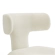 Maklaine Contemporary Fully Upholstered Dining Chair in Cream