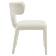 Maklaine Contemporary Fully Upholstered Dining Chair in Cream