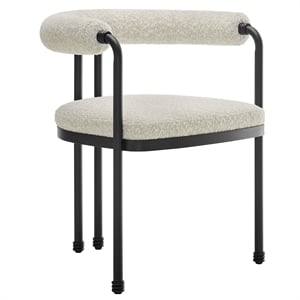 Maklaine Modern / Contemporary Dining Accent Chair in Black Pearl