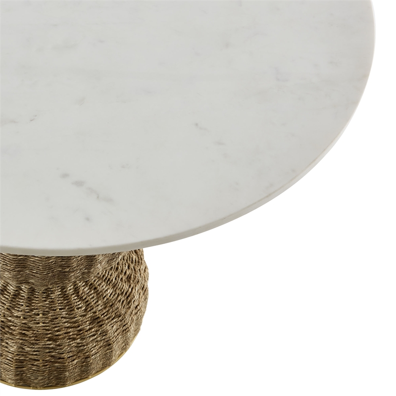 Maklaine Modern / Contemporary Dining Table in White Natural