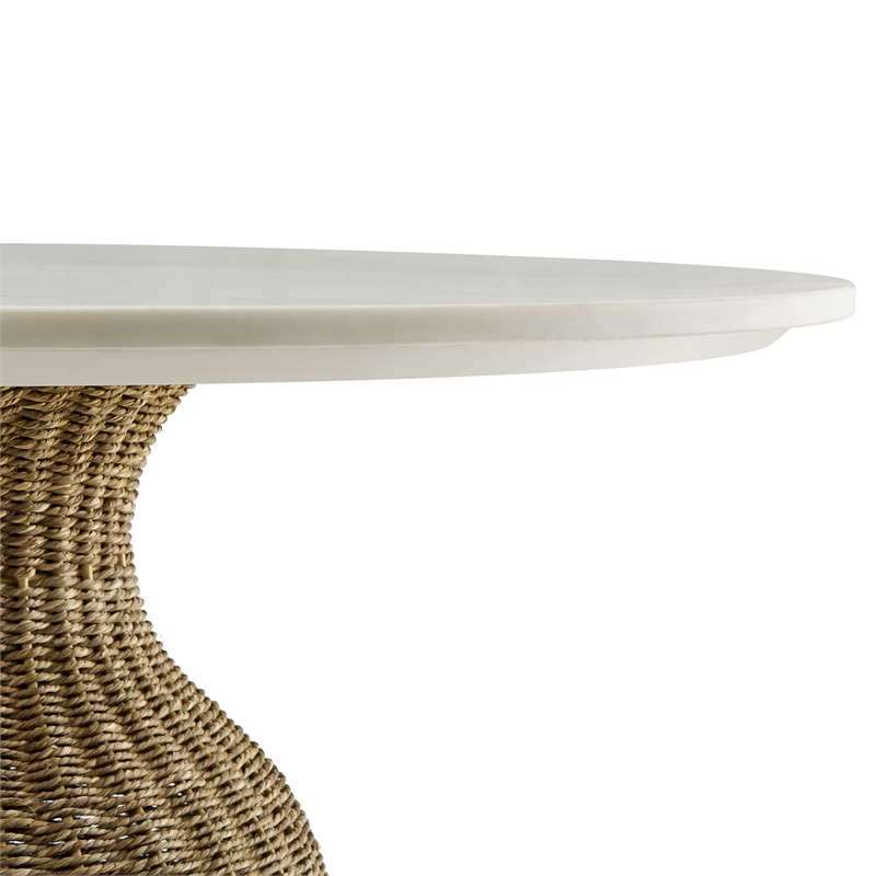 Maklaine Modern / Contemporary Dining Table in White Natural