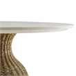 Maklaine Modern / Contemporary Dining Table in White Natural