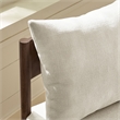 Maklaine Contemporary Solid Elm Wood Frame Dining Side Chair in Salt