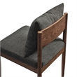 Maklaine Contemporary Solid Elm Wood Frame Dining Side Chair in Charcoal