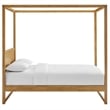 Maklaine Modern / Contemporary 4-Post Canopy Platform Bed in Oak