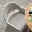 Maklaine Contemporary Upholstered Fabric Dining Armchair in Linen