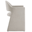 Maklaine Contemporary Upholstered Fabric Dining Armchair in Linen