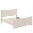 Maklaine Contemporary Performance Velvet Queen Platform Bed in Alabaster