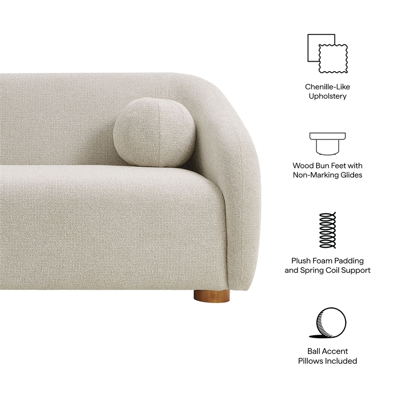 Maklaine Contemporary Upholstered 85