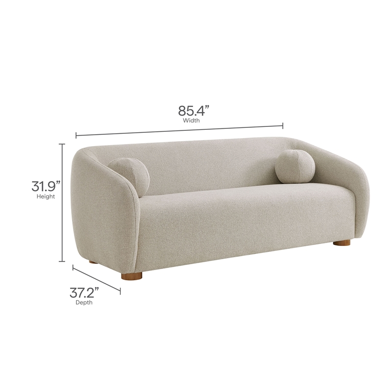 Maklaine Contemporary Upholstered 85