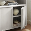 Maklaine Contemporary Tall Arched Display Cabinet Bookcase in Ash