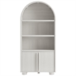 Maklaine Contemporary Tall Arched Display Cabinet Bookcase in Ash