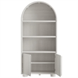 Maklaine Contemporary Tall Arched Display Cabinet Bookcase in Ash