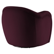Maklaine Contemporary Performance Velvet Swivel Armchair in Mulberry