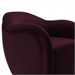 Maklaine Contemporary Performance Velvet Swivel Armchair in Mulberry